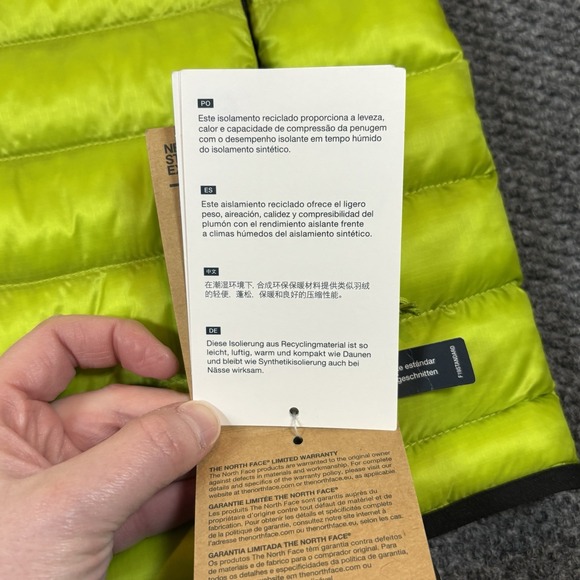 Men's Small The North Face Terra Peak Pertex Jacket Meadow Grass NF0A88U25QI - Picture 13 of 16